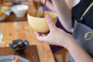 味噌レッスンのランチのお味噌汁です