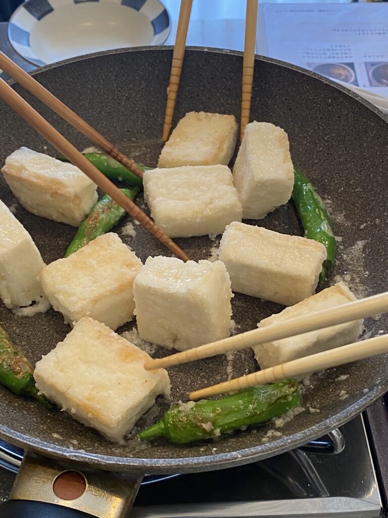 出汁レッスンで作る揚げ出し豆腐の写真です